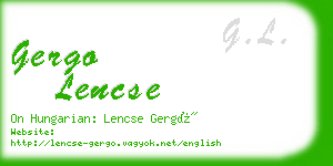 gergo lencse business card